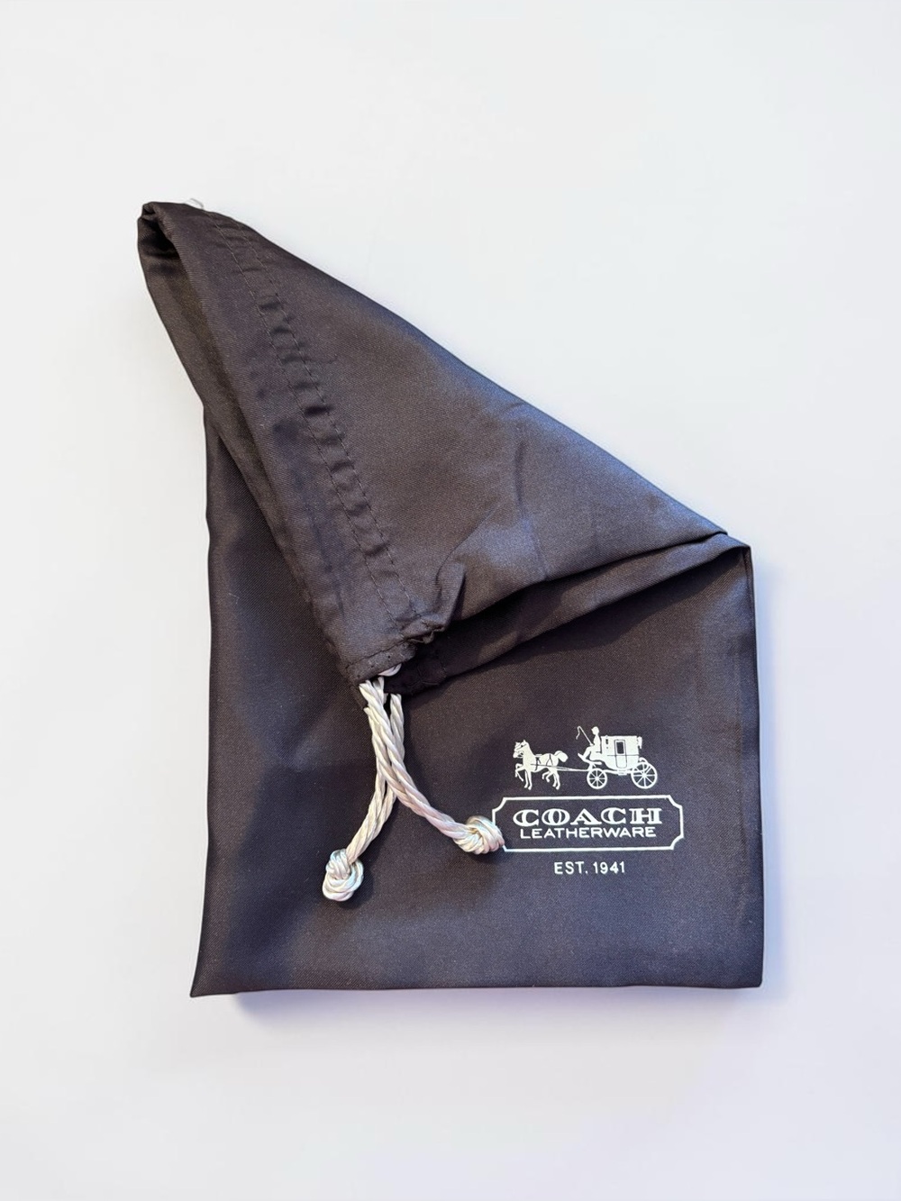 Coach Brown silk Drawstring Dust bag